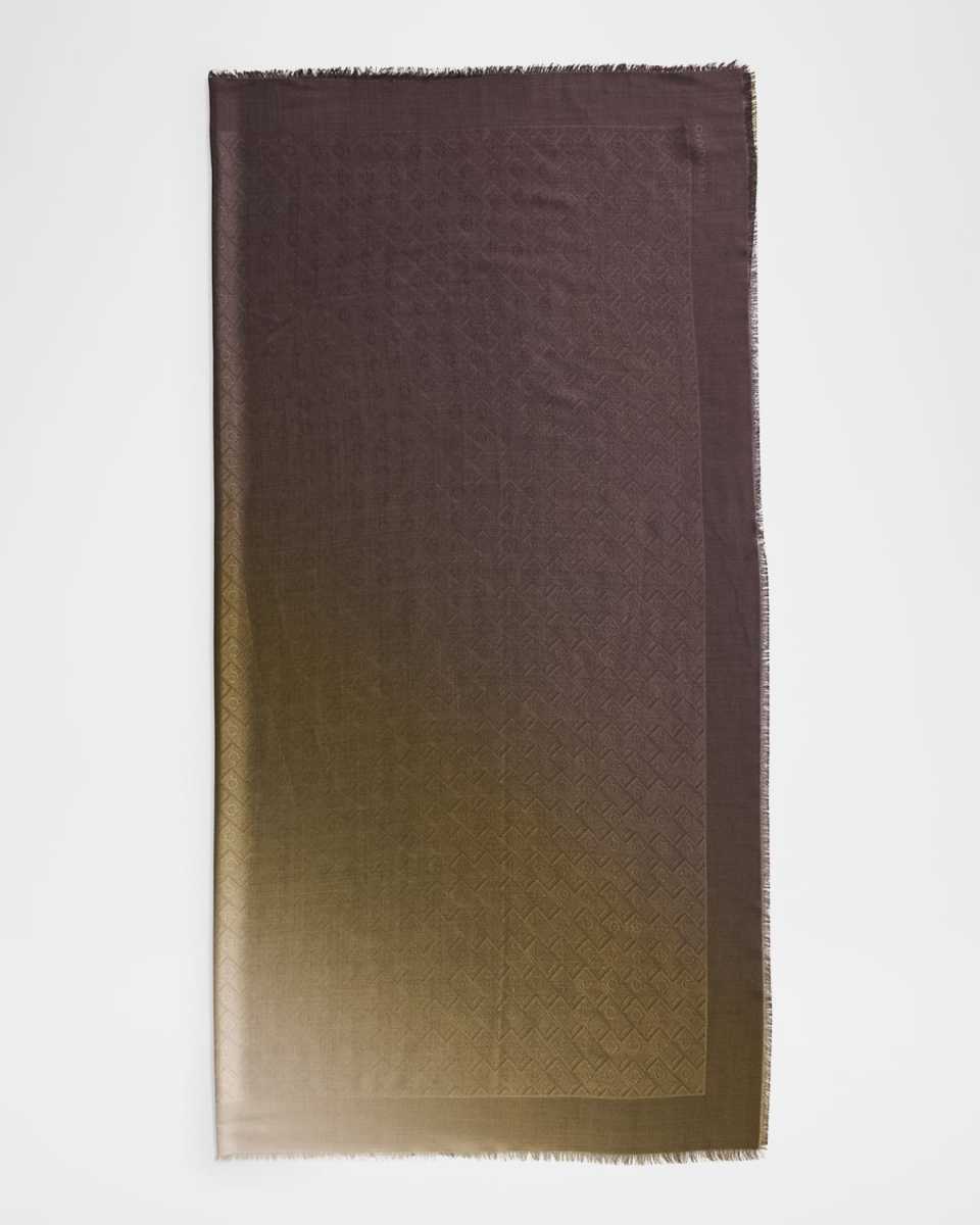 Monogram-Print Silk Scarf